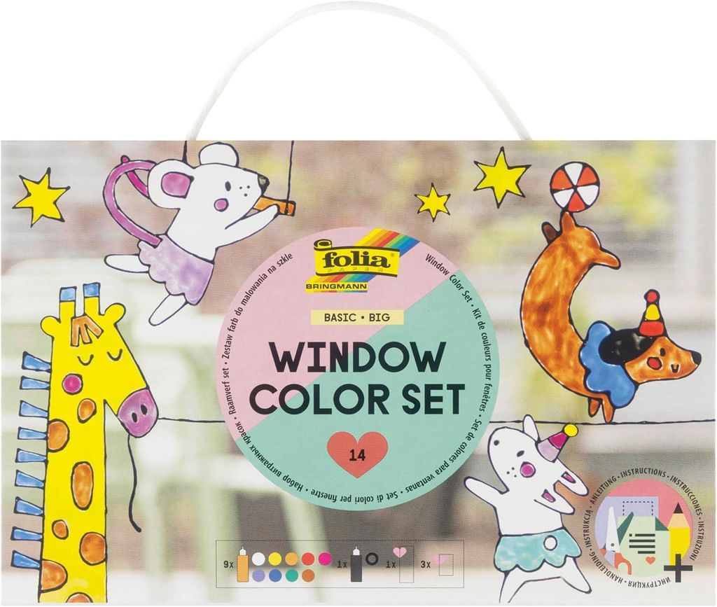 folia 43019 - Window Color Set BASIC BIG, 10 x 80 ml, Produktbild 
