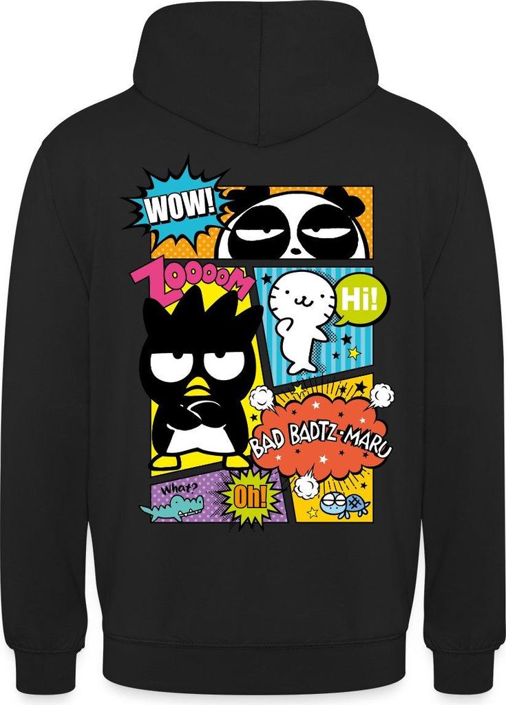 Spreadshirt Bad Badtz-Maru Mit Freunden Im Comic Stil Uni Hoodie, 4XL, Schwarz