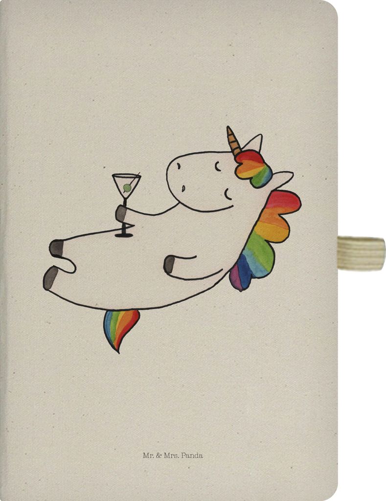 Mr. & Mrs. Panda Skizzenbuch Einhorn Cocktail - Transparent Produktbild 