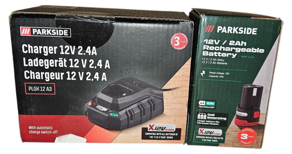 PARKSIDE Oplader PLGK 12 A2 + Accu PAPK 12 A2 Productafbeelding 