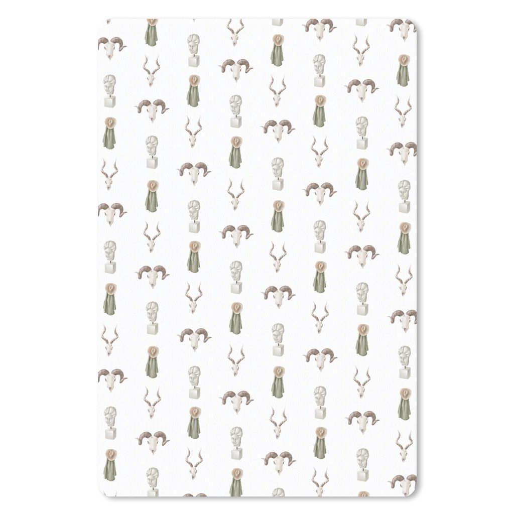 MuchoWow® Mauspad Mousepad Illustrationen - Muster - Grau Produktbild 