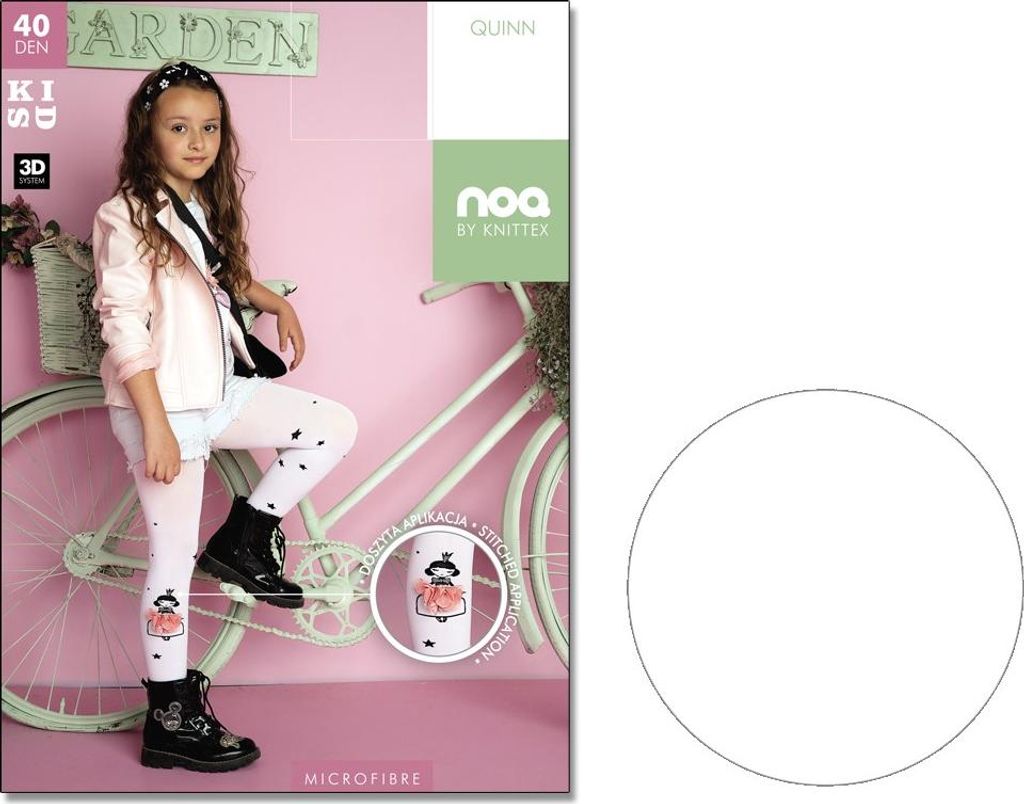 Stern- und Prinzessinnenstrumpfhose für Kinder Bianco 104-110