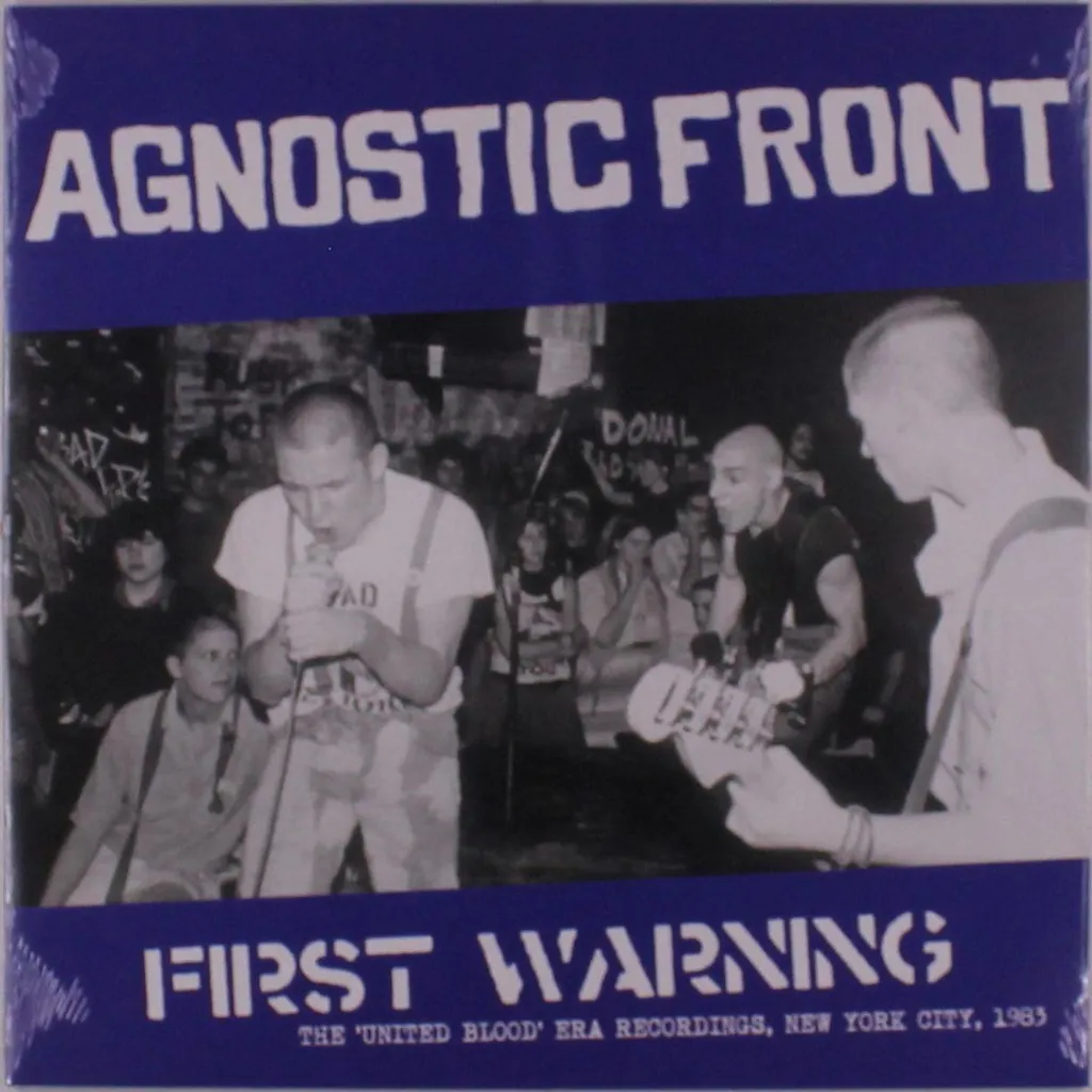 Agnostic Front First Warning Vinyle Bleu 1983 United Blood Edition