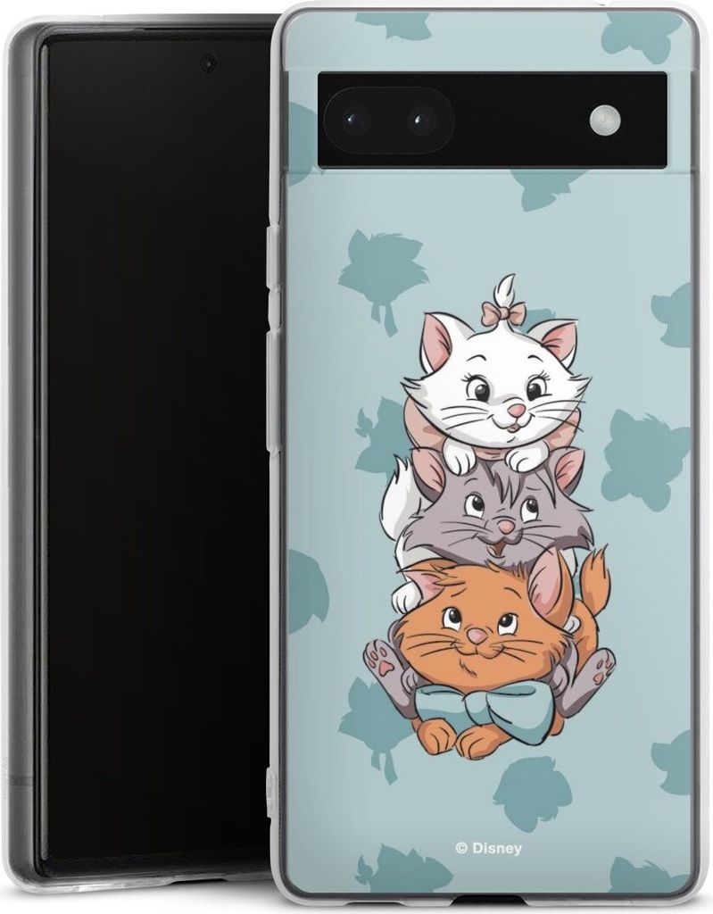 DeinDesign Handyhülle für Google Pixel 6a Silikon Hülle Case Smartphone Schutzhülle Aristocats Disney Katze