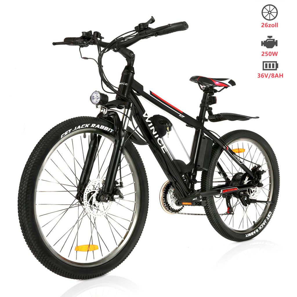 Elektrofahrrad E-Bike E-MTB 26" Mountain Bike Pedelec Shimano 21-Gäng 36V Li-Ion 