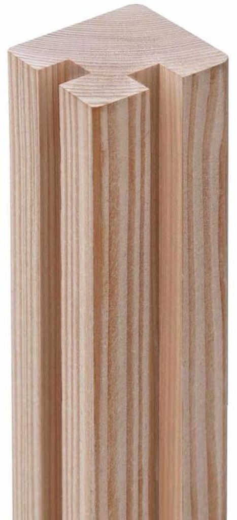 WOODTEX Naturbelassen 10x10 cm Eckpfosten GARDO XL DIY Lärche, Zaunbohlenpfosten aus europäischer Lärche, Gartenzaun Pfosten, Kantholz, Imprägn...