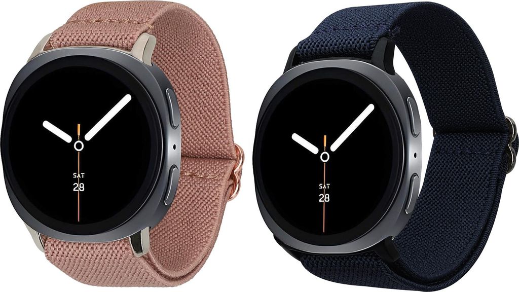 kwmobile 2x Uhrenarmband für Samsung Galaxy Watch 8 Galaxy / Galaxy Watch 8 Classic 46mm Armband - Fitnesstracker Band Set aus Nylon - Ersatzarmband