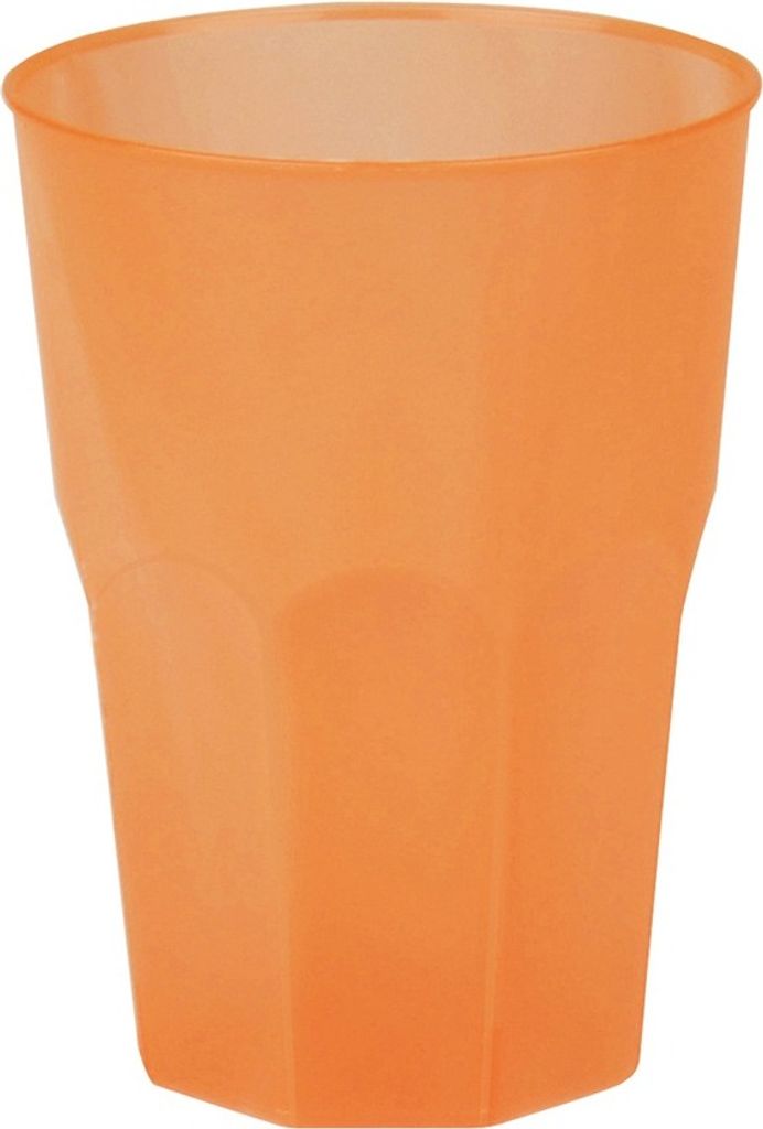Mehrweg-Cocktailglas aus Plastik, Orange-gefrostet, 420ml, Produktbild 