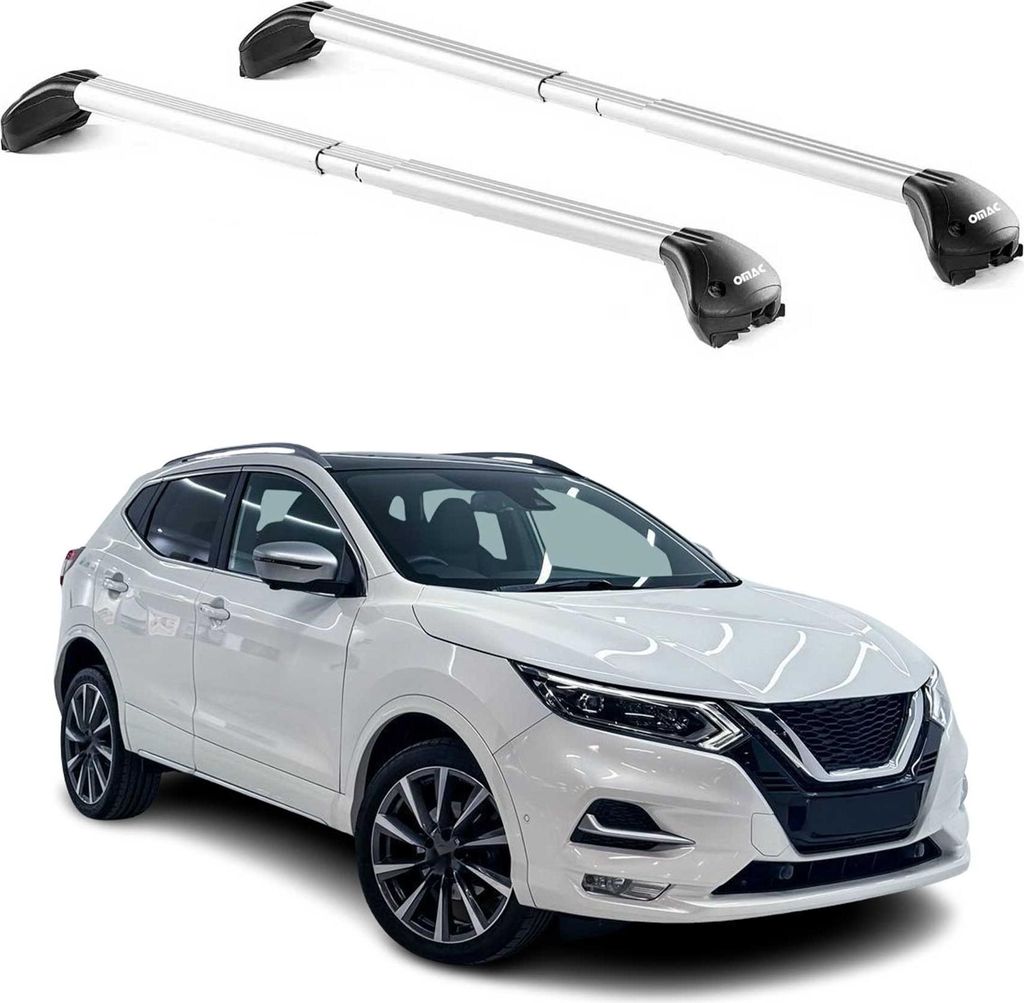 Dachträger Grundtäger für Nissan Qashqai J11 2014-2021 5tür 100kg Alu ABE Silber