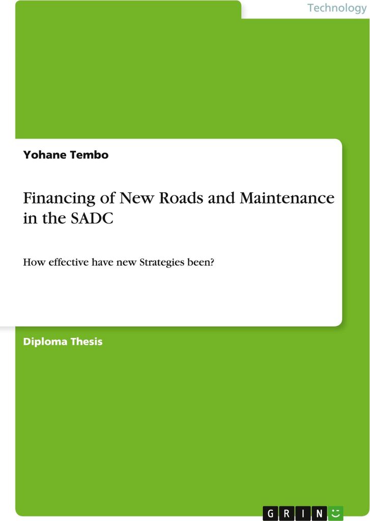 Financing of New Roads and Maintenance in the SADC