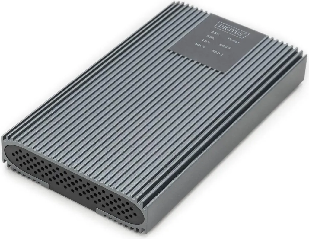 Station de clonage M.2 NVMe USB DIGITUS double baie pour SSD de type M-Key