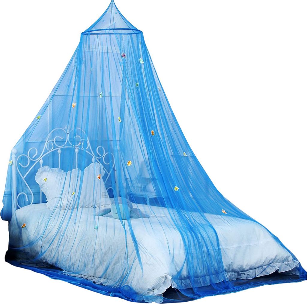 Kuppel-Moskitonetz, einfache Installation, feines Netz, verschleißfest, Sterne, Prinzessinnen-Baldachin, fluoreszierender Bettüberwurf, Vorhang, ...