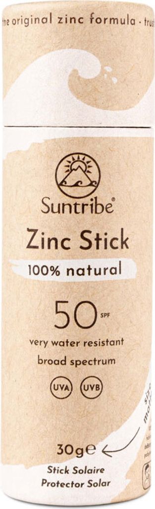 Suntribe Zink-Sonnencreme Stick SPF 50 Weiß 30 g Produktbild 