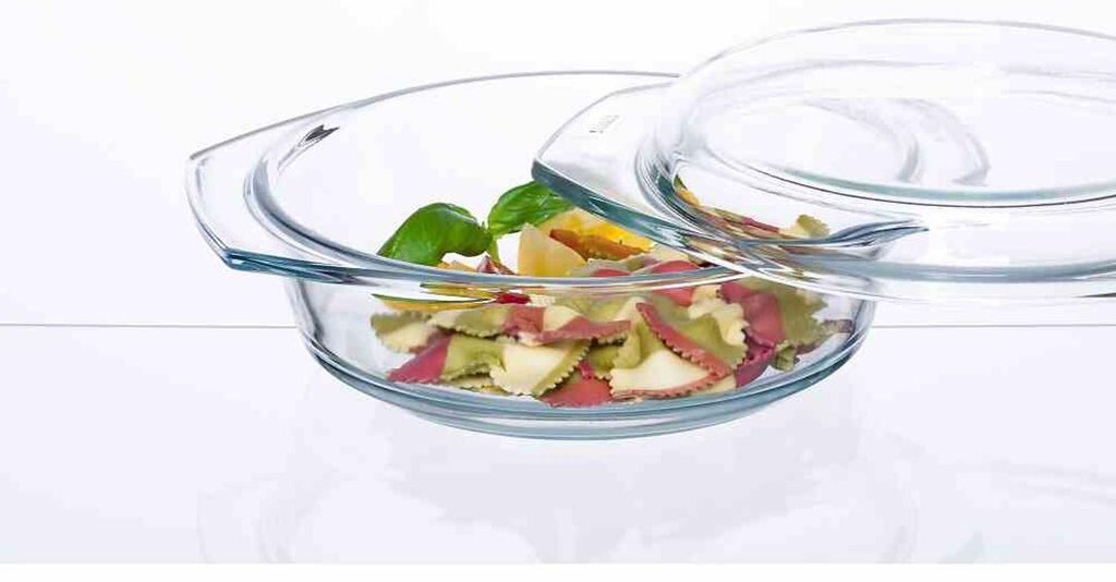 Simax Glasschüssel rund 700ml mit Deckel Backofenform