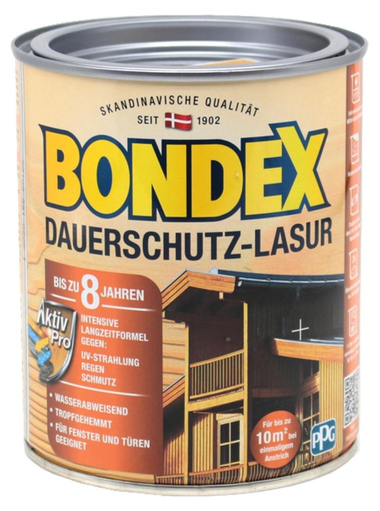 Bondex Dauerschutz-Lasur Ebenholz 0,75L Produktbild 