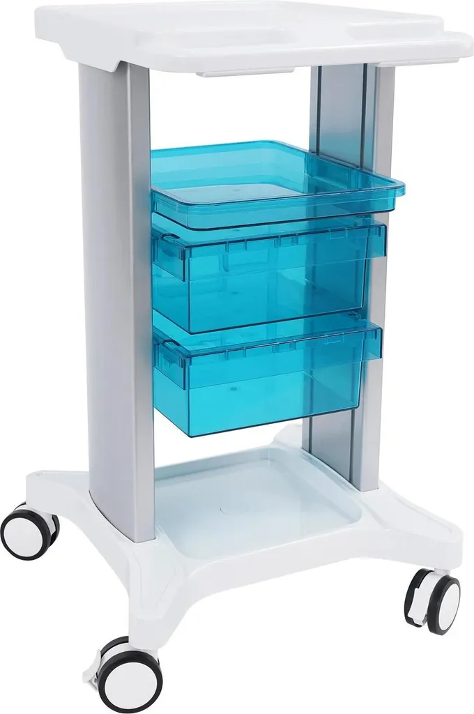 Rangement mobile autonome avec roulettes pour salon - Chariot coiffure 50cm