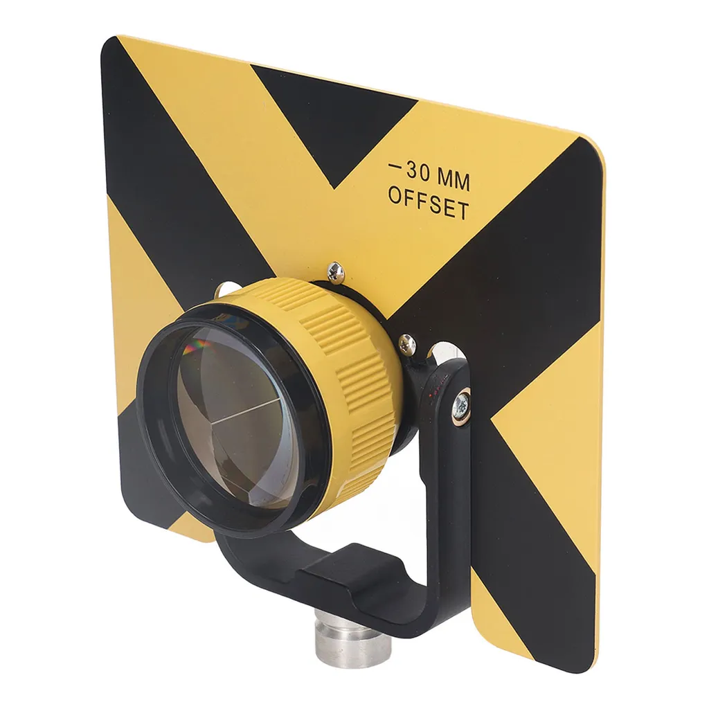 Prisme de topographie inclinable avec cible jaune haute visibilité