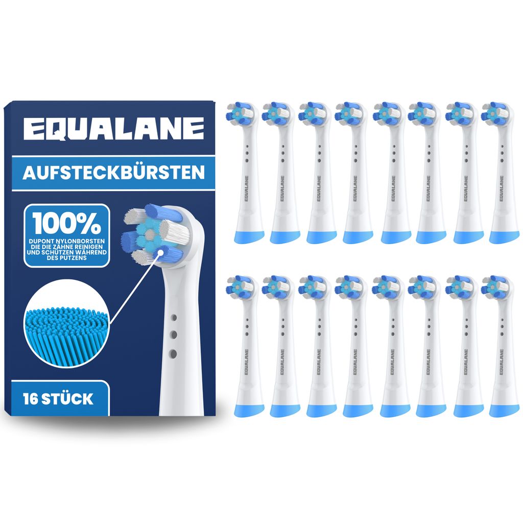 Universelle Oral-B iO Cross Action Aufsteckbürsten - 16 Stück - EQUALANE