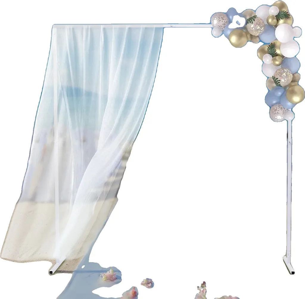 Arc de mariage en métal robuste 2m modèle M facile à monter blanc