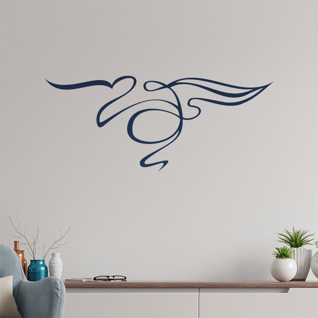 Tribal geschwungen Wandtattoo in 6 Größen - Wandaufkleber Wall Sticker - Dekoration, Küche, Wohnzimmer, Schlafzimmer, Badezimmer