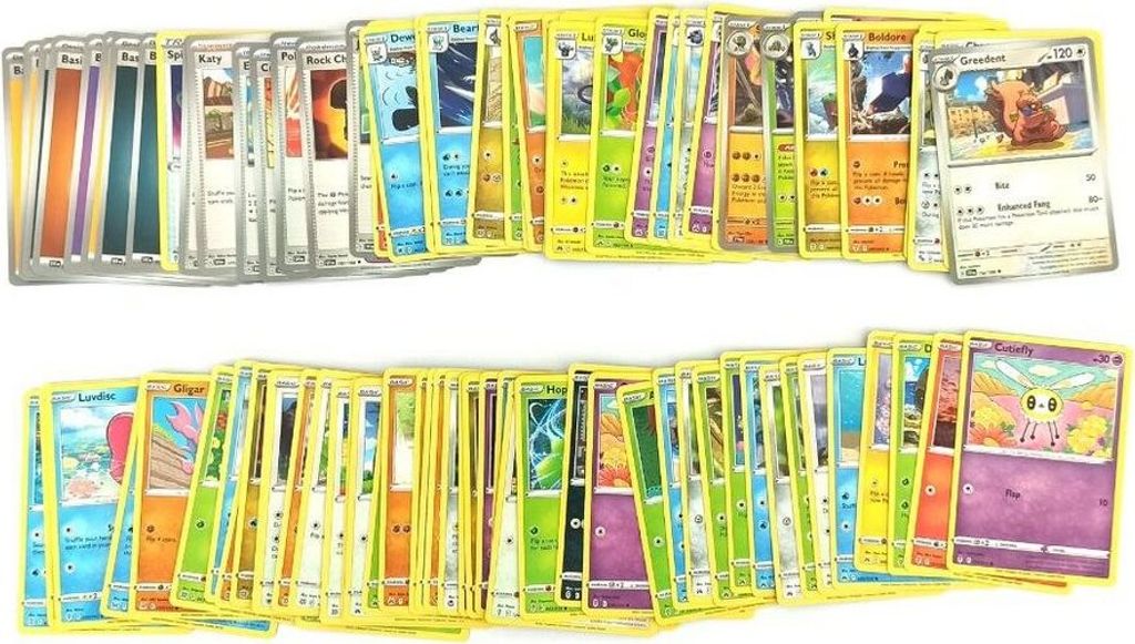 100 Pokémon-Karten - Englisch - zufällig Sortiert und gemischt