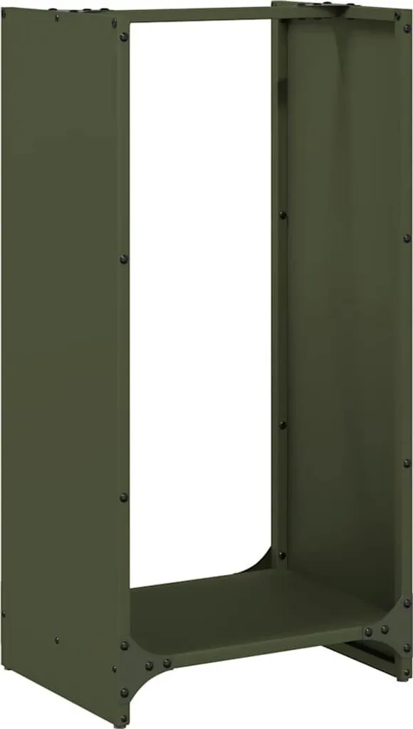 Organizza il Camino: Porta Legna Verde Oliva vidaXL in Acciaio