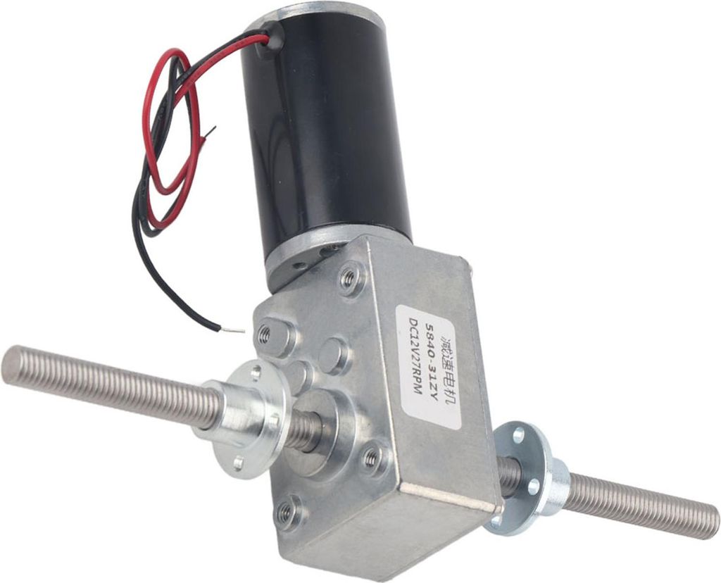 Schneckengetriebemotor rechte und linke Welle koaxiales M8-Gewinde Untersetzung 1280 Motor mit FlanschUntersetzungsverhältnis 290