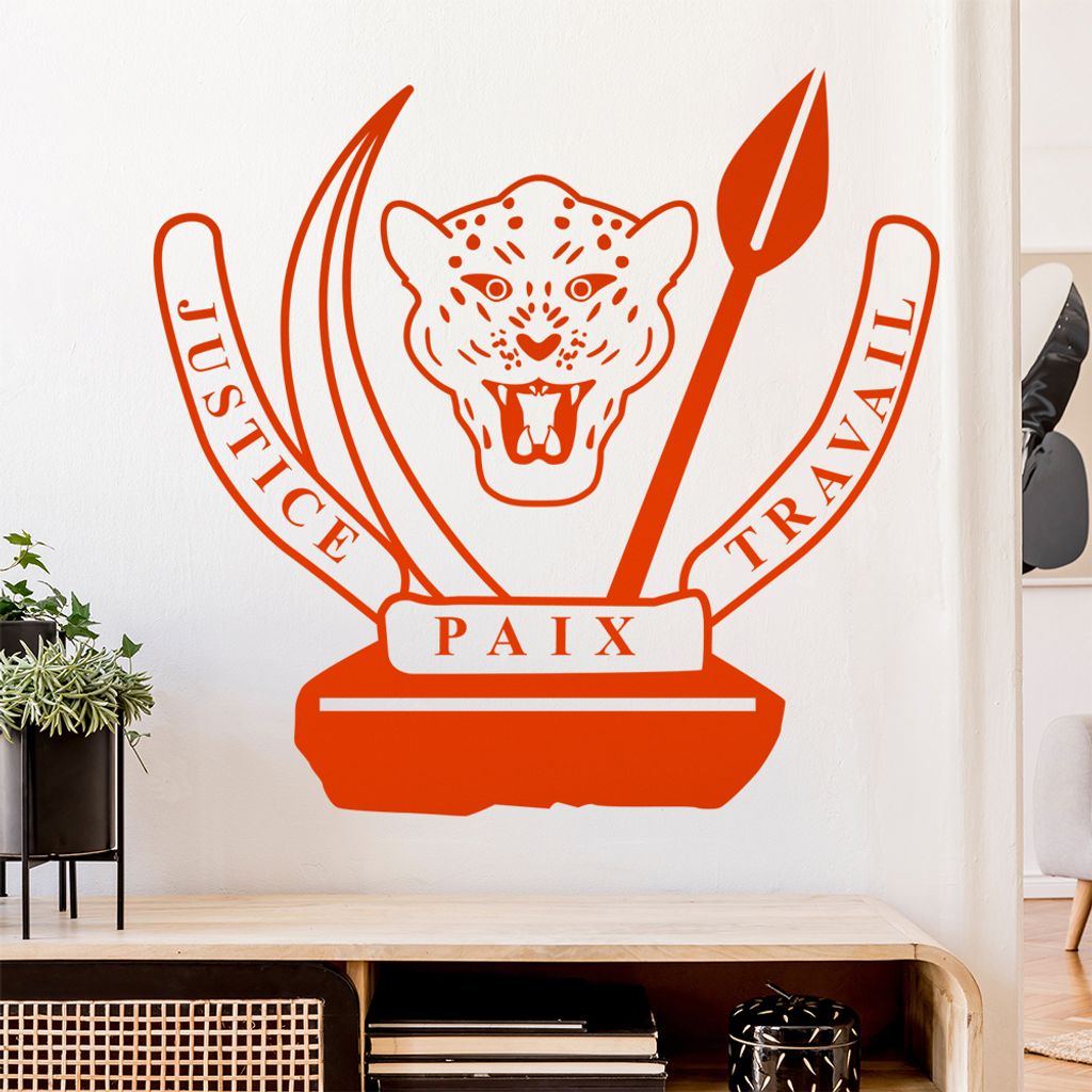 Republik Kongo Wandtattoo Wandaufkleber Wall Sticker - Dekoration, Küche, Wohnzimmer, Schlafzimmer, Badezimmer