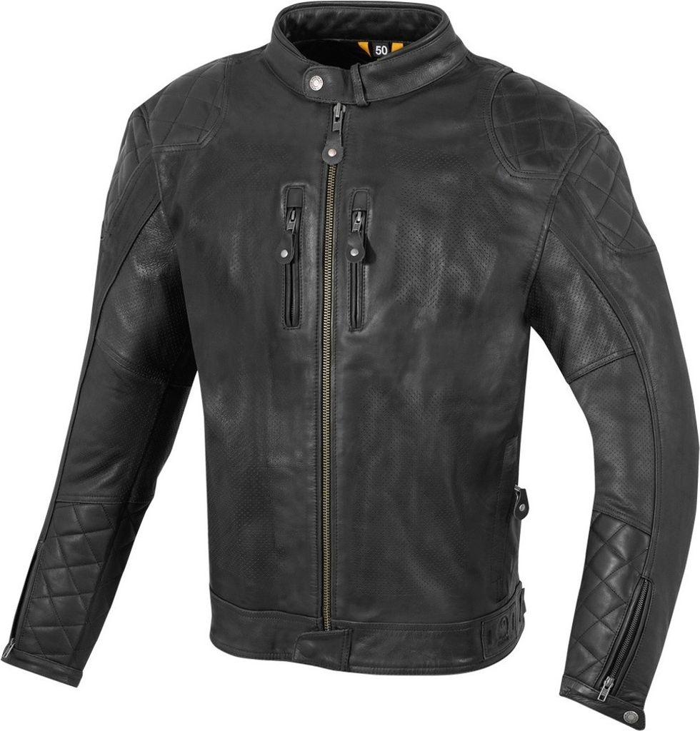 Merlin Cambrian Motorrad Lederjacke, schwarz, XL