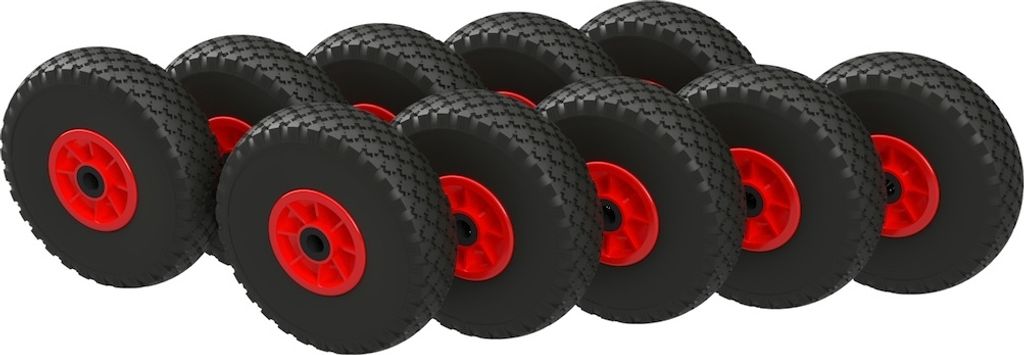 10 x PolyurethanRad Ø 260 mm 3.00-4 Nadellager Ersatzrad Produktbild 1