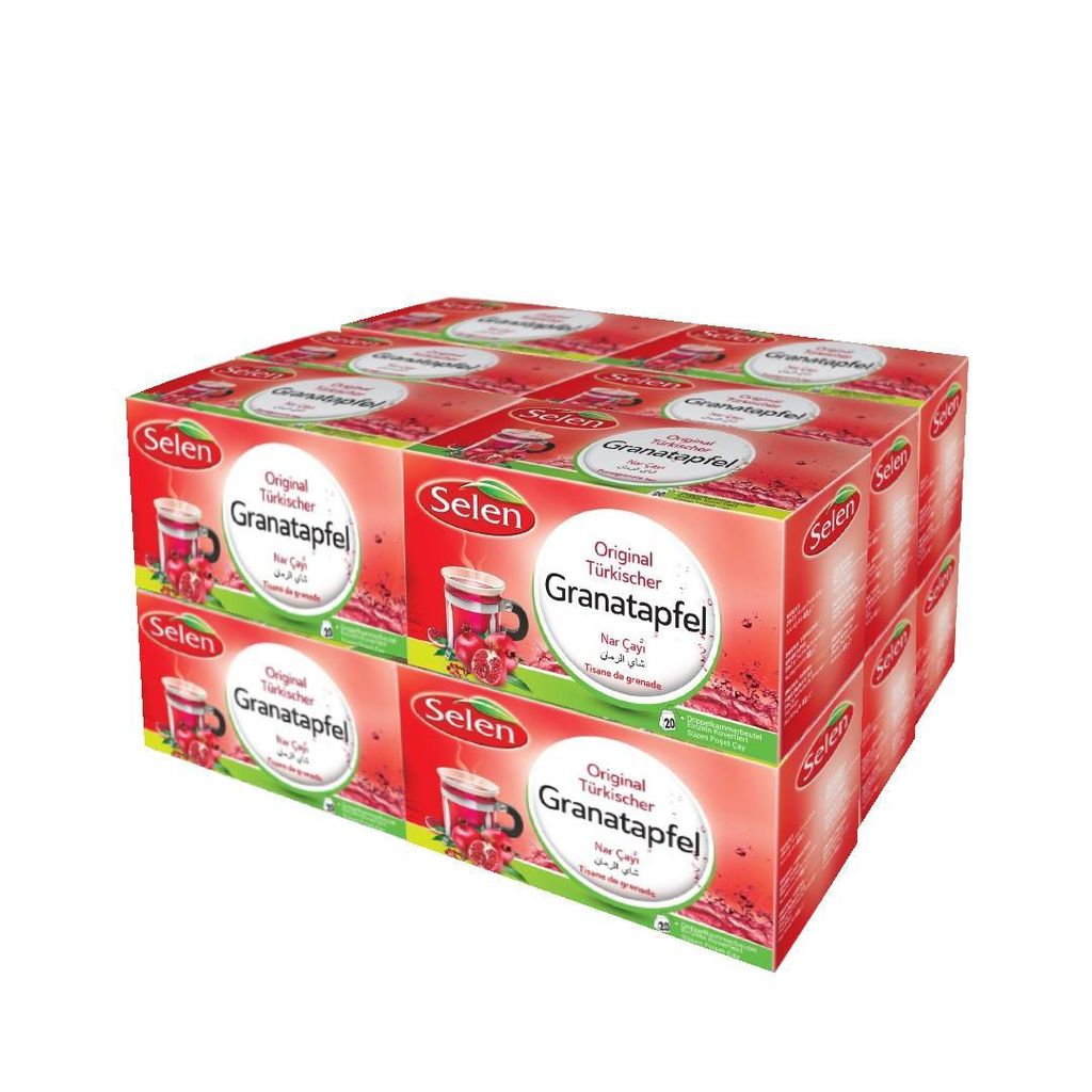 SELEN Original Türkischer Granatapfel 20 Teebeutel - 44g -12 Packungen