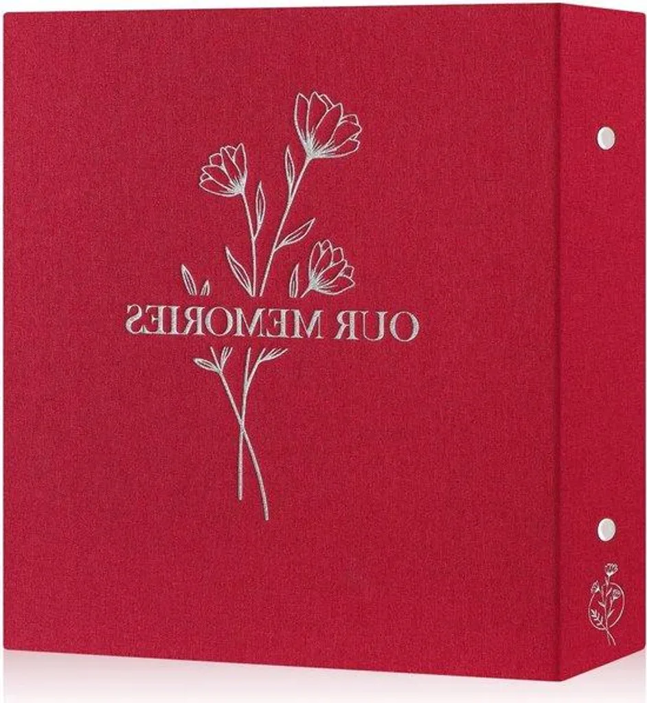 Grand Album photo à pochettes 10 x 15 rouge - Collection Archivage 600