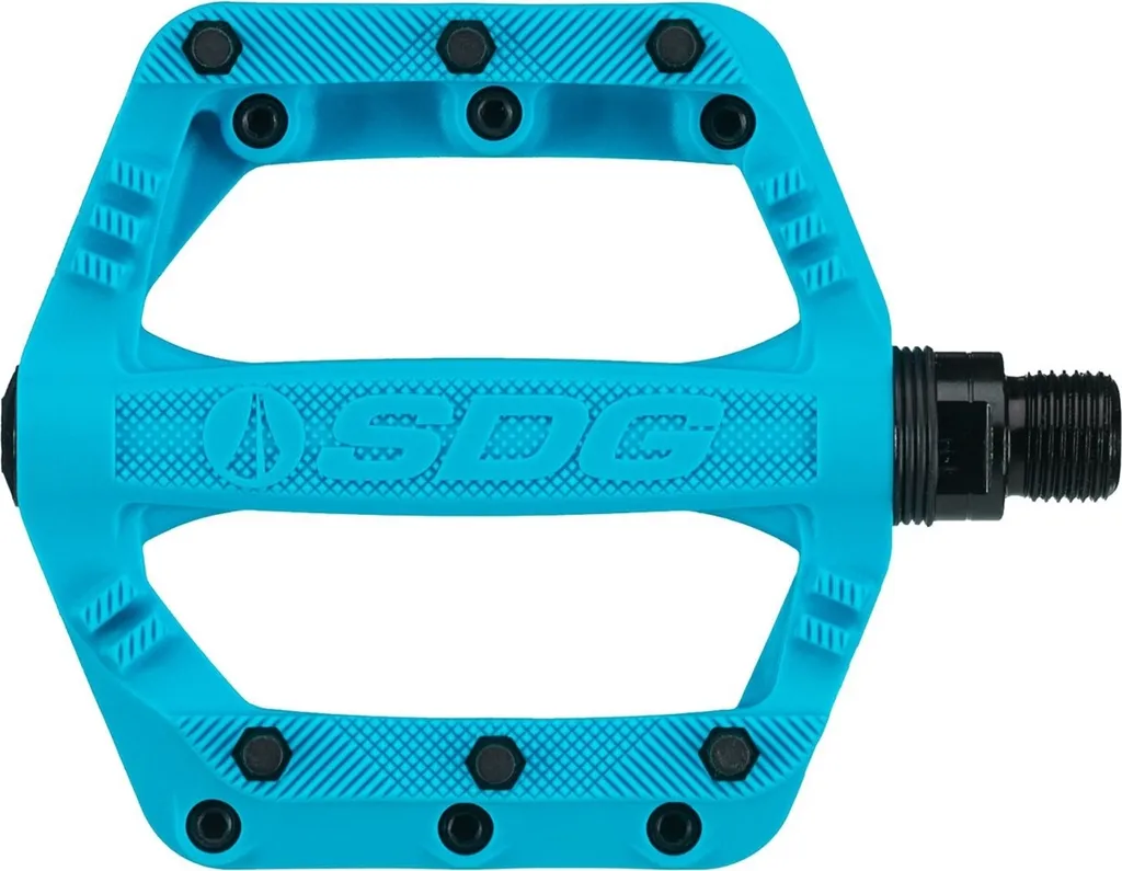 Pédale SDG Slater Jr. Cyan 90mm - Finis les Pieds qui Glissent en VTT