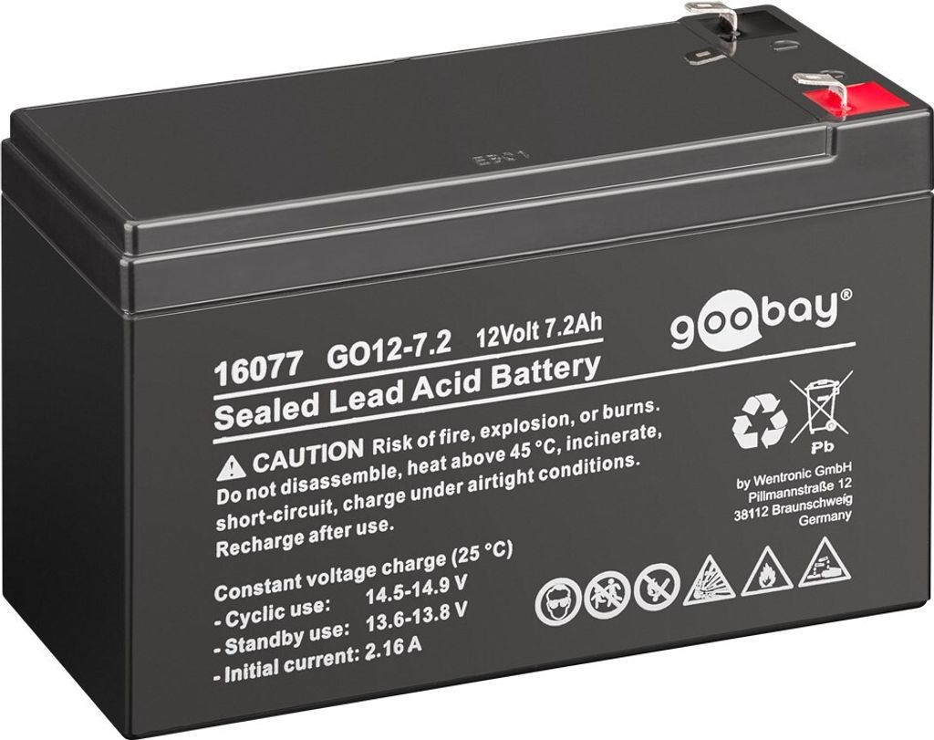 Blei Akku GO12-7.2 (7200 mAh, 12 V) Produktbild 