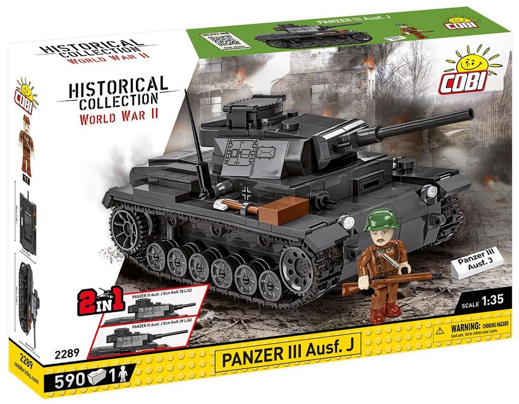 COBI Panzer III Ausf.J, Stavebnica, 8 rok / roky, 590 kusov Obrázok produktu 