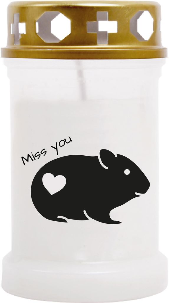 Grabkerze Gedenkkerze "Haustier" (40 bis 170 Stunden Brenndauer), mit vers. Motiv