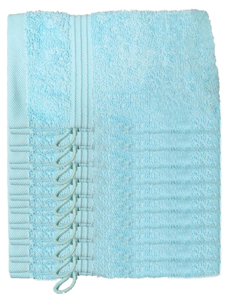 10er Pack Waschlappen in 29 Farben erhältlich, weich und saugstark, 500 gsm, 15 x 21 cm, Babyblau,