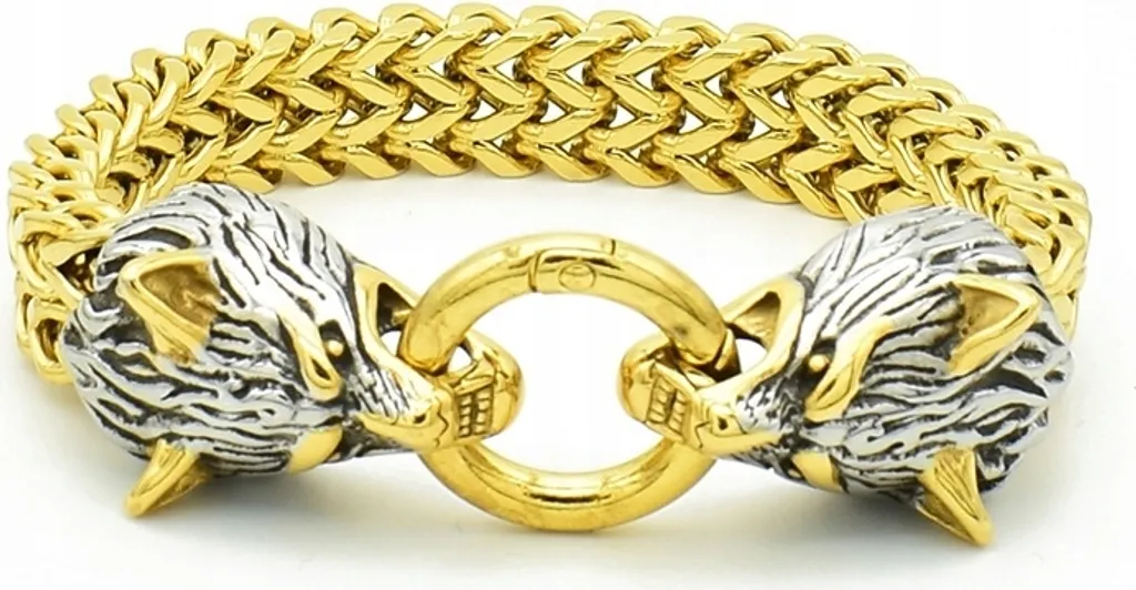 Amuleto Norreno Lupi Vichinghi 316L - Bracciale Uomo 437 BRANSOLET