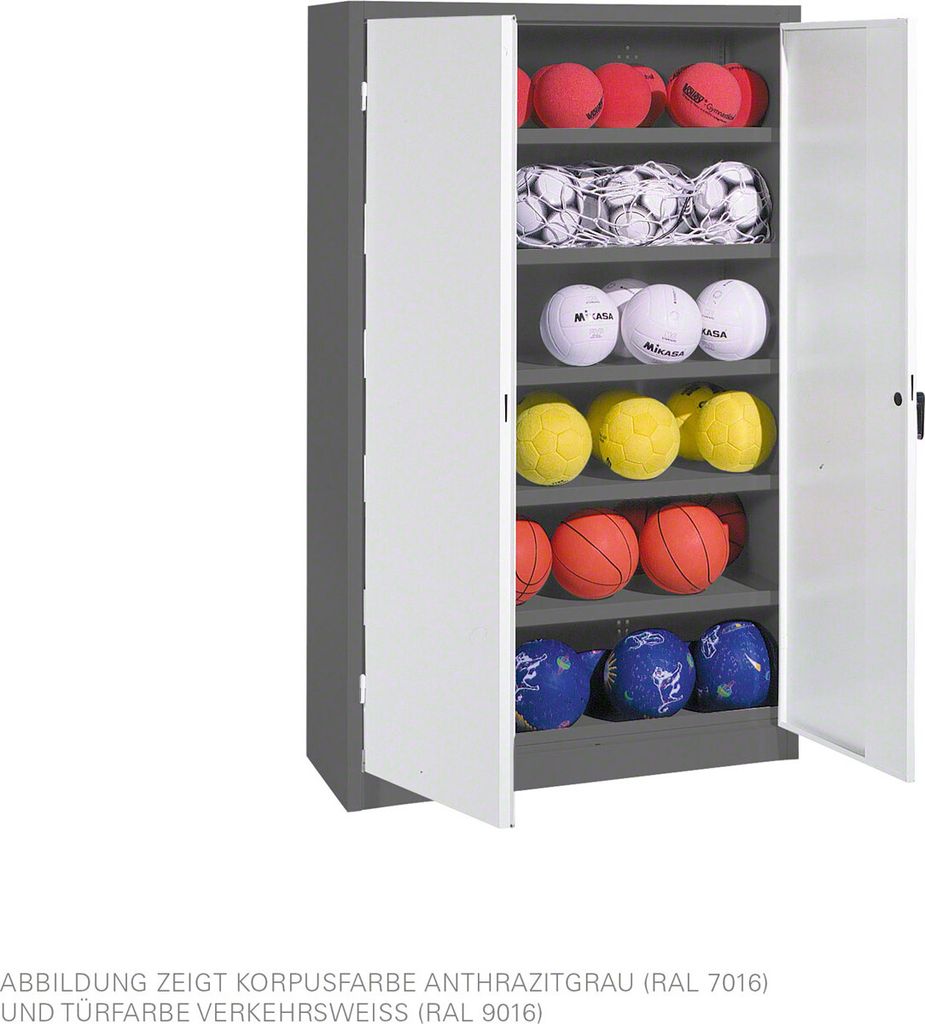 Geräteschrank Typ III mit Vollblech-Flügeltüren Metallschrank, 195x120x50 cm