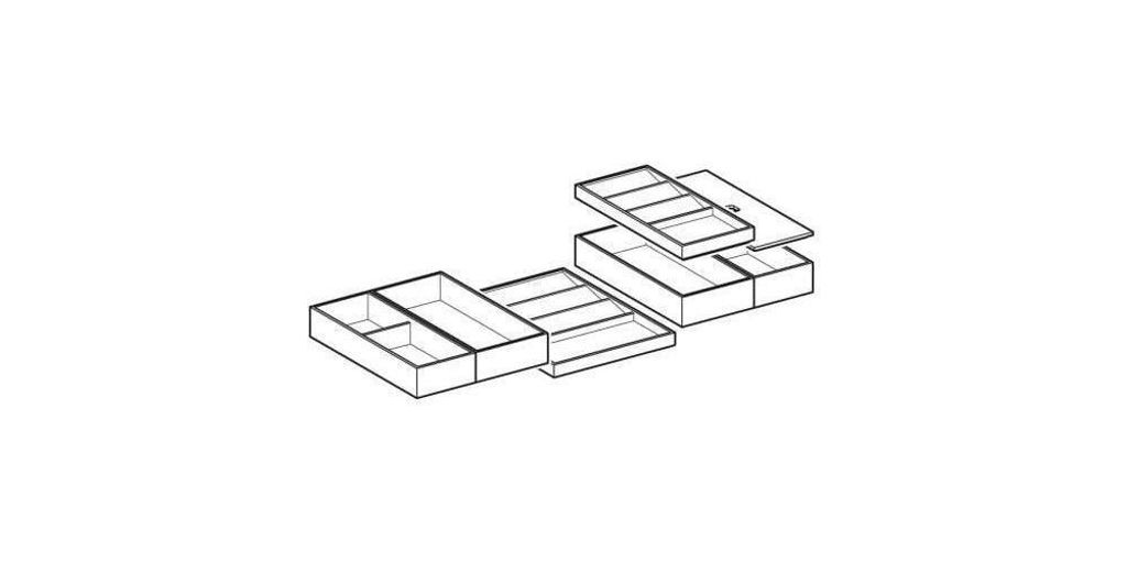 Geberit Set Schubladeneinsätze für obere Schublade Breite 90 cm, 502.351.00.1