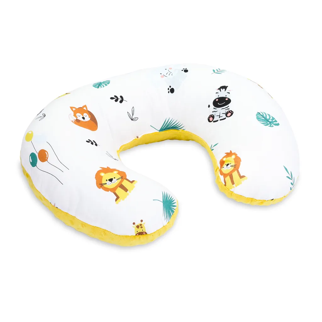Petit coussin d'allaitement pour les déplacements - Minky Safari 130cm