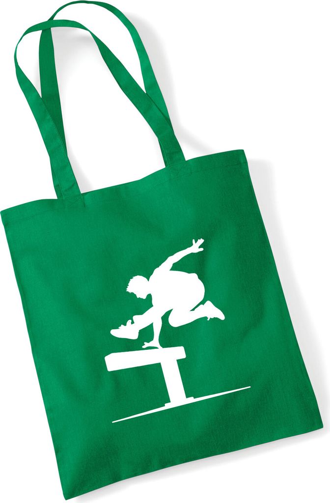 Huuraa Jutebeutel Parkour Freerunning 10 Liter Kelly Green Baumwolle Tasche Geschenkidee