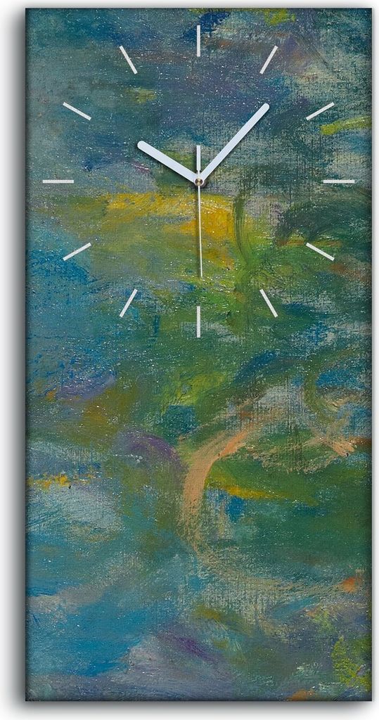 Leinwand Uhr Küche Wohnzimmer Bild Geräuschlos Kunstdruck 30x60 Glyzinie - weiße Hände