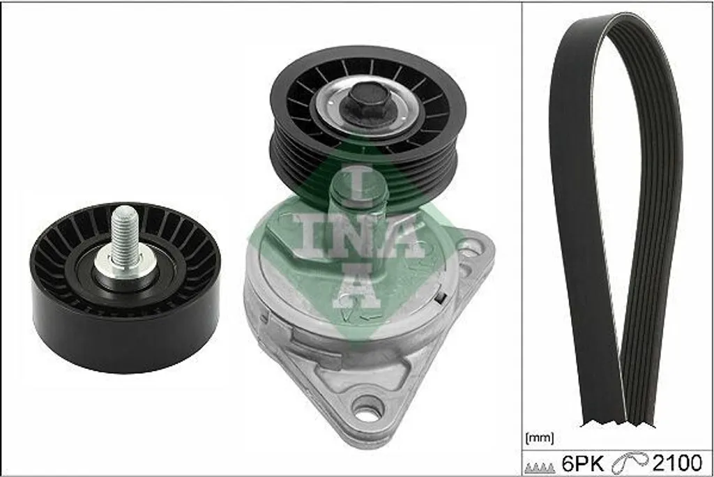 Kit courroie accessoires crantée Ford Focus INA 529 0385 10 haute qualité