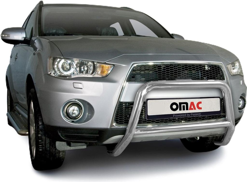 Frontbügel Frontschutzbügel fürsubishi Outlander 2010-2012 ABE Stahl Silber