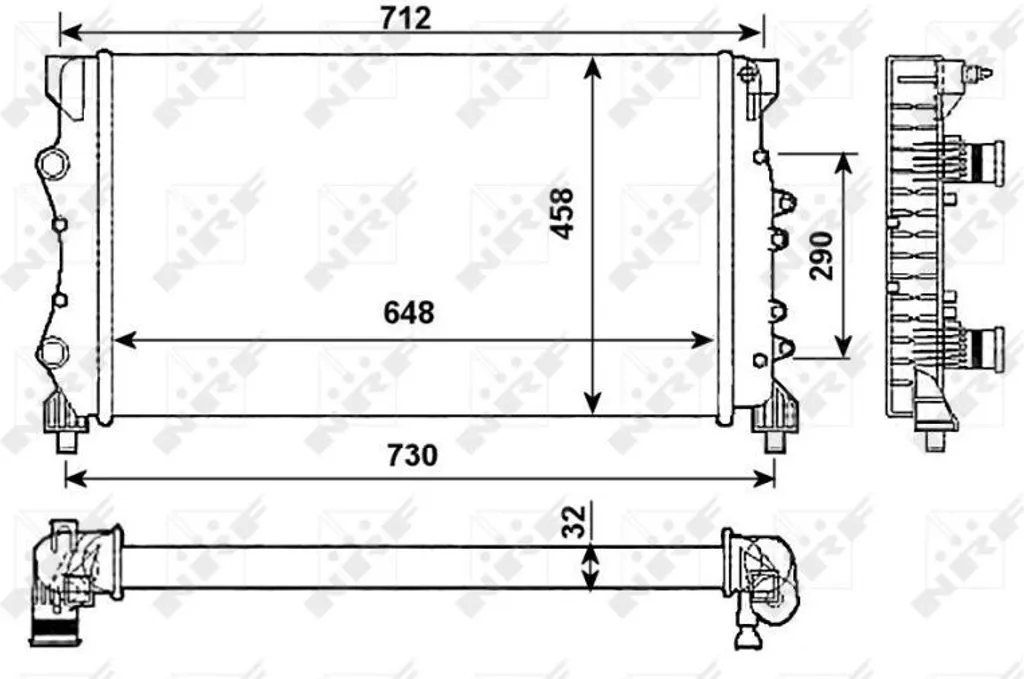 Radiateur NRF 53990 pour Espace III (JE) - Remplacement OE 6025313324