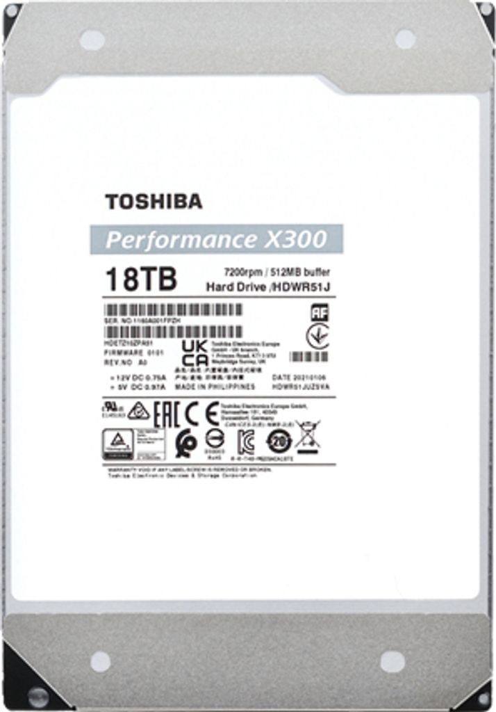 Toshiba X300, 18 TB, 7200 obr./min, 512 MB, 3,5", Serial Zdjęcie produktu 