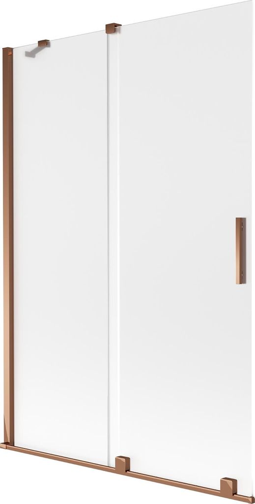 Mexen Velar Badewannenabtrennung 2-flügelig verschiebbar 120 x 150 cm, matt, Roségold - 896-120-000-31-60