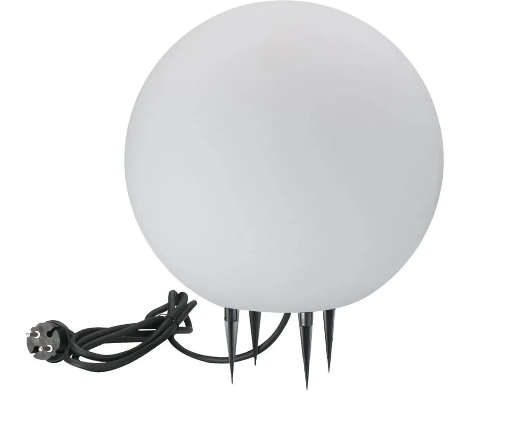 Lampe boule extérieure IP65 étanche Ø30cm ARGENTO résistante aux UV
