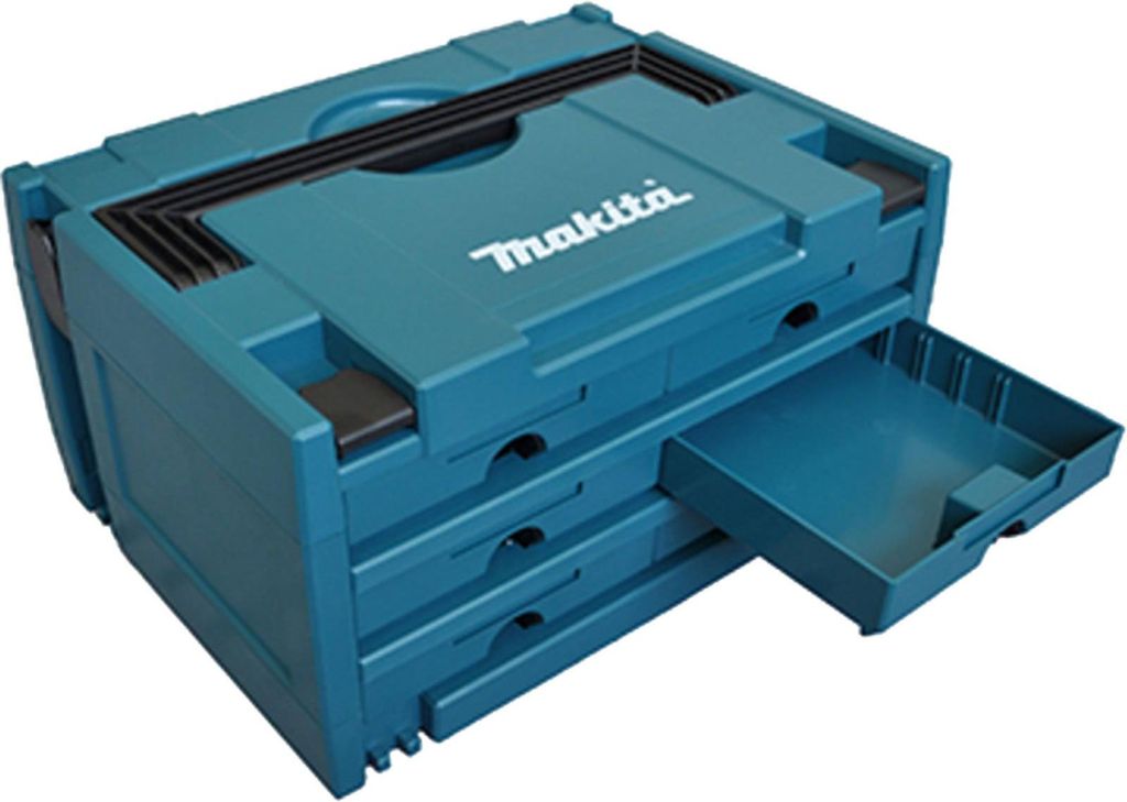 Makita MAKSTOR 3.6, Kasten für Kleinteile, Schwarz, Blau, Produktbild 
